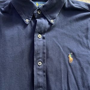 Mens Ralph Lauren Small Knit Oxford Button Down